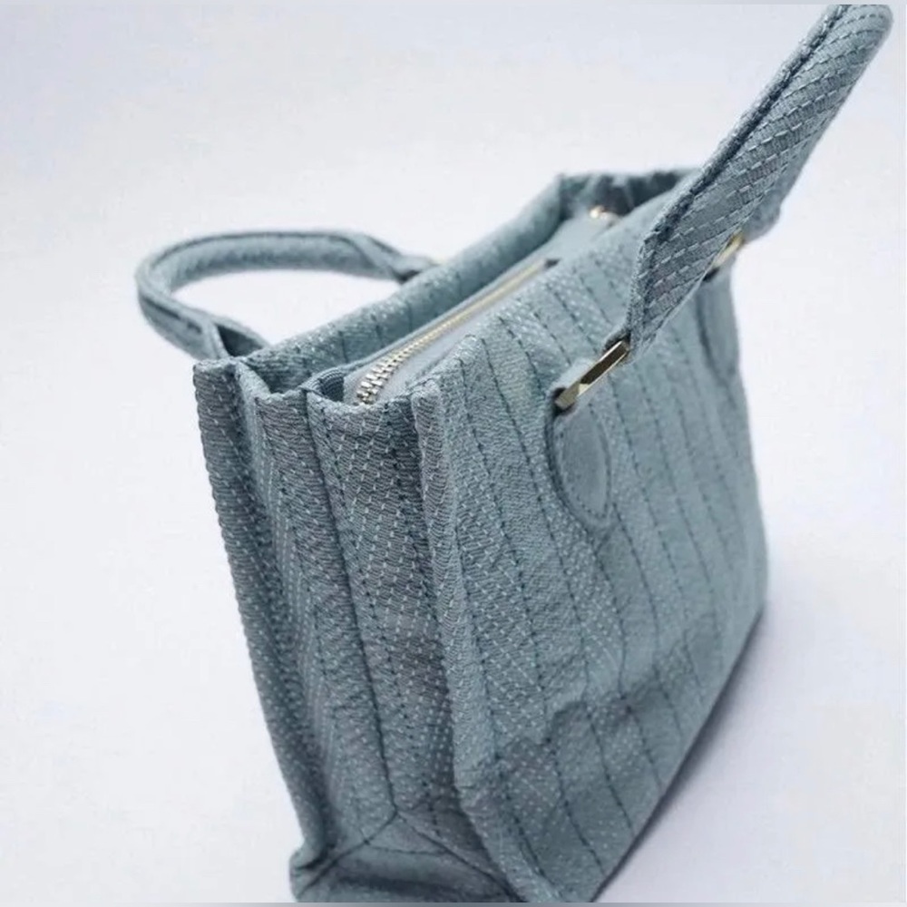 ZARA handbag,size medium,color azul NEW - Picture 2 of 12